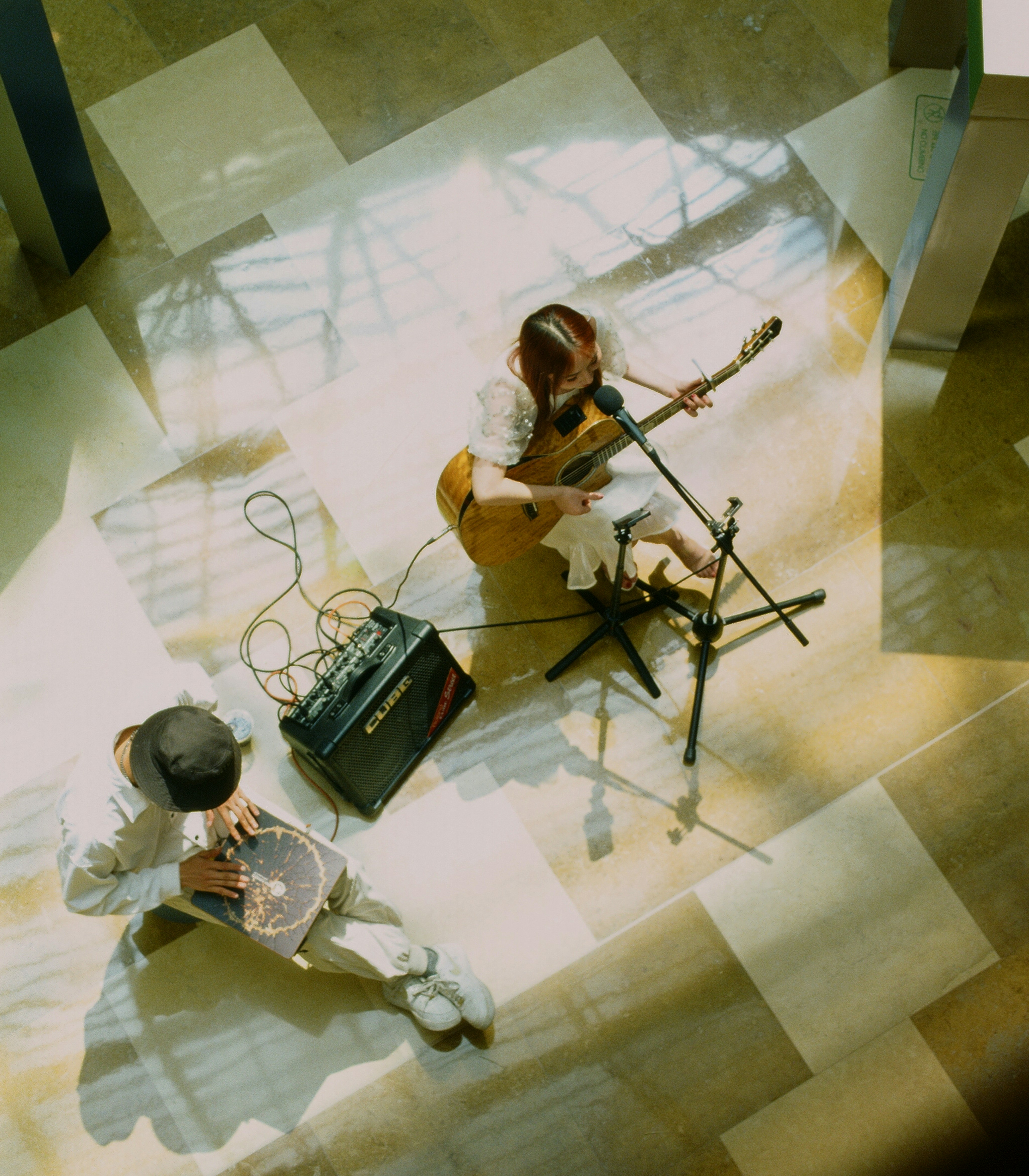 Students performing music